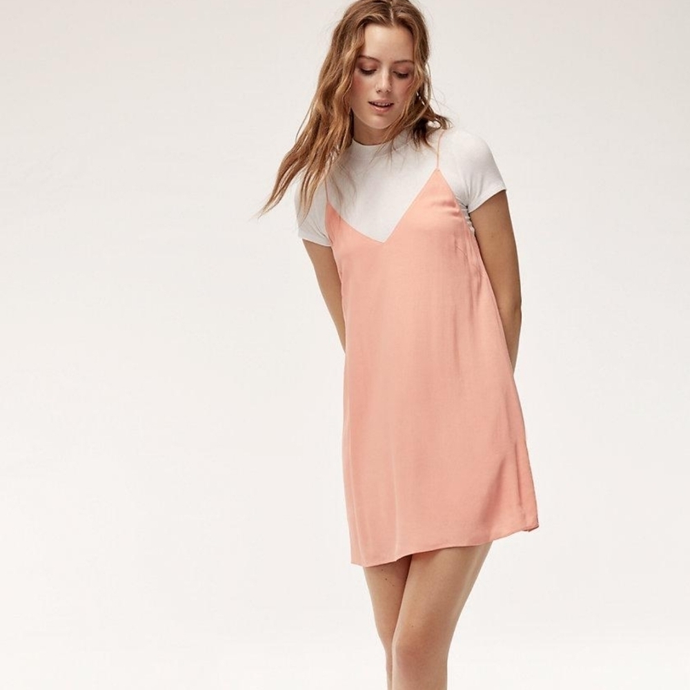 Aritzia Wilfred Free Vivienne Dress Mini V-neck Size Small